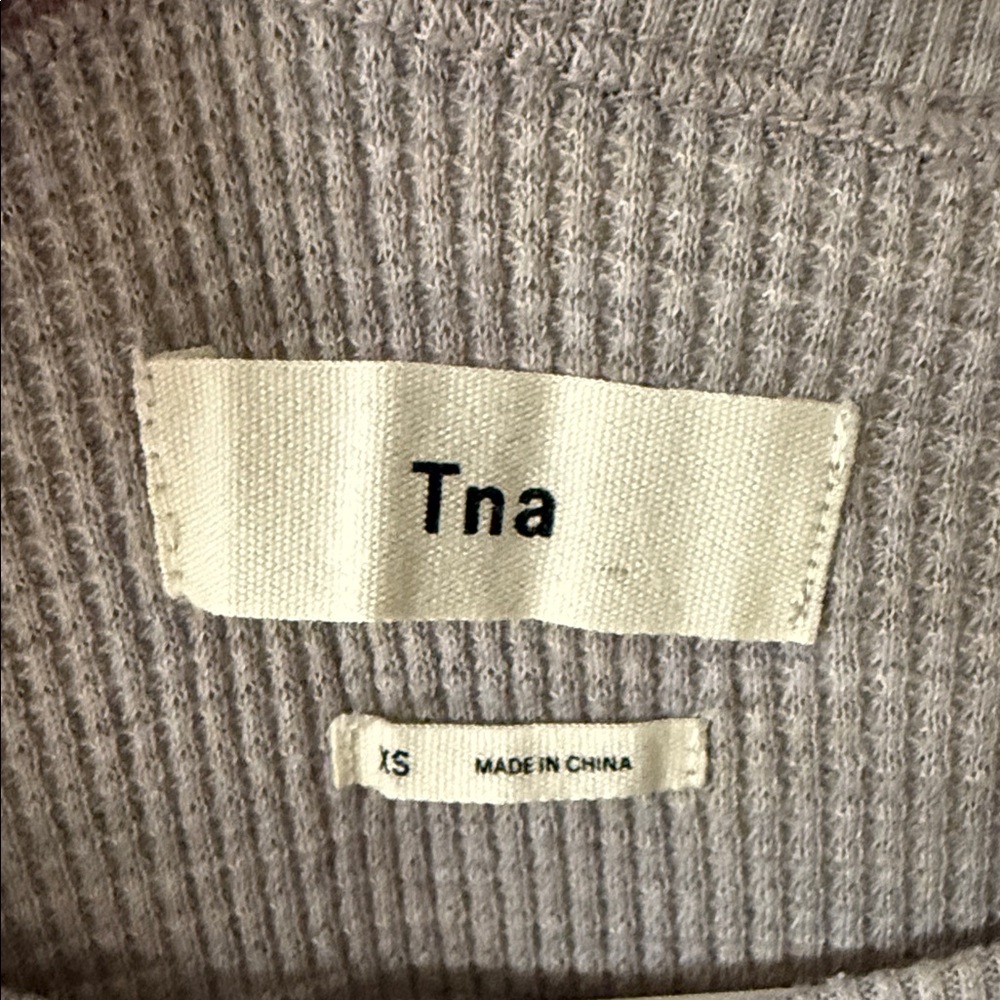 TNATaupe Long Sleeve Ribbed Top - Picture 2 of 2